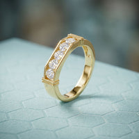 0.55 CTW Round Arcadia Lab Grown Diamond Band Ring For Men Gold