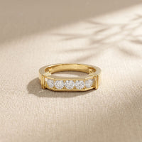 0.55 CTW Round Arcadia Lab Grown Diamond Band Ring For Men Gold