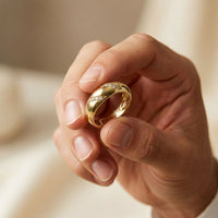 0.15CTW Round Diagonal Pavé Lab Grown Diamond Band Ring For Men Gold