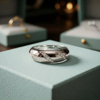 0.15CTW Round Diagonal Pavé Lab Grown Diamond Band Ring For Men White