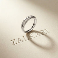 0.15CTW Round Wave Pavé Lab Grown Diamond Band Ring For Men White