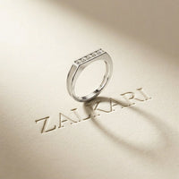 0.25CTW Round Linear Five Stone Lab Grown Diamond Band Ring For Men White
