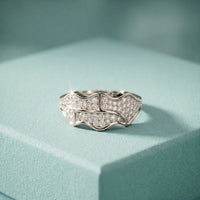 0.45CTW Round Abstract Pavé Lab Grown Diamond Band Ring For Men White