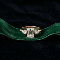 3.20ctw Radiant Lab Grown Diamond Elvaria Three Stone Ring