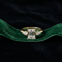 3.20ctw Radiant Lab Grown Diamond Elvaria Three Stone Ring
