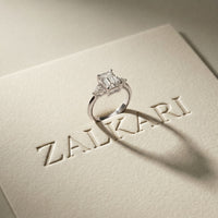 3.20ctw Radiant Lab Grown Diamond Elvaria Three Stone Ring