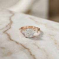 3.30ctw Cushion Lab Grown Diamond Three Stone Girls Ring