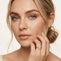 Marquise Lab Grown Diamond Evanthe Three Stone Ring 3.30ctw