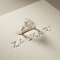 Marquise Lab Grown Diamond Evanthe Three Stone Ring 3.30ctw