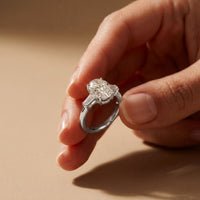 Oval Lab Grown Diamond Alouette Three Stone Ring 3.30ctw