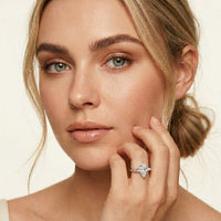 Marquise Lab Grown Diamond Evanthe Three Stone Ring 3.30ctw