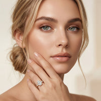 Three Stone Elowen Engagement Ring 3.30ctw Pear Lab Grown Diamond