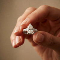 Three Stone Elowen Engagement Ring 3.30ctw Pear Lab Grown Diamond