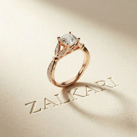 1.80CTW Cushion Cut Botanical Accent Lab Grown Diamond Ring For Women Rose Gold