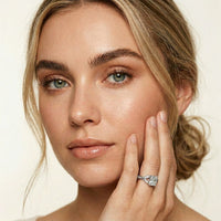 1.80CTW Radiant Cut Botanical Accent Lab Grown Diamond Ring For Women White