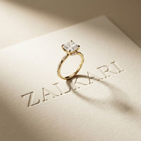 2.95CTW Asscher Cut Vintage Milgrain Lab Grown Diamond Ring For Women Gold