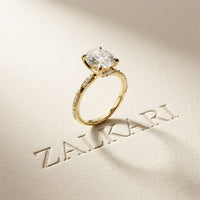 2.95CTW Oval Cut Classic Heirloom Lab Grown Diamond Ring For Women Gold