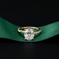 2.95CTW Oval Cut Classic Heirloom Lab Grown Diamond Ring For Women Gold