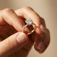 2.95CTW Round Cut Timeless Vintage Lab Grown Diamond Ring For Women Rose Gold