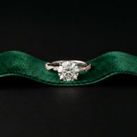 2.95CTW Round Cut Timeless Vintage Lab Grown Diamond Ring For Women White