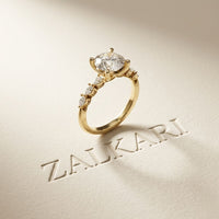 2.35CTW Round Cut Pear Shoulder Lab Grown Diamond Ring For Women Gold