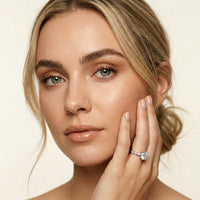 2.35CTW Round Cut Pear Shoulder Lab Grown Diamond Ring For Women White