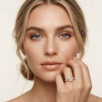 Cushion Lab Grown Diamond Arista Three Stone Ring For Her