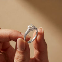 Cushion Lab Grown Diamond Arista Three Stone Ring For Her