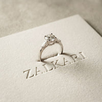 Cushion Lab Grown Diamond Arista Three Stone Ring For Her
