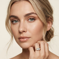 Triora Asscher Lab Grown Diamond Three Stone Ring For Her
