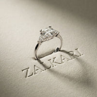 Triora Asscher Lab Grown Diamond Three Stone Ring For Her