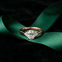 Cushion Lab Grown Diamond Lyriana Three Stone Ring For Her