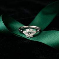 Cushion Lab Grown Diamond Lyriana Three Stone Ring For Her