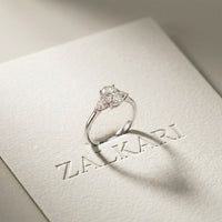 Cushion Lab Grown Diamond Lyriana Three Stone Ring For Her