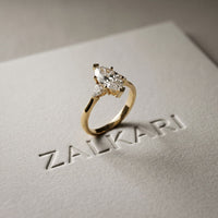 Marquise Lab Grown Diamond Whisper Three Stone Ring For Her