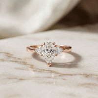 1.30CTW Pearlune Lab Grown Diamond Three Stone Ring For Her