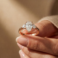 1.30CTW Pearlune Lab Grown Diamond Three Stone Ring For Her