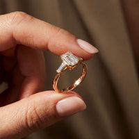 1.4CTW Emerald Arcadia Lab Grown Diamond Three Stone Ring For Her