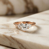 1.40CTW Heartelle Lab Grown Diamond Three Stone Ring For Her