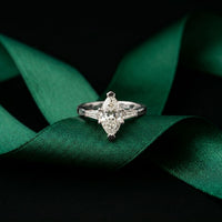 1.50CTW Marquise Crest Lab Grown Diamond Ring For Her