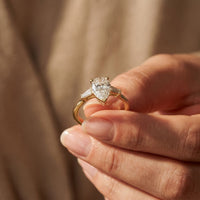 1.40CTW Valora Pear Poise Lab Grown Diamond Ring For Her