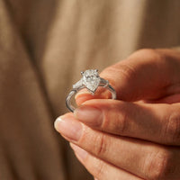 1.40CTW Valora Pear Poise Lab Grown Diamond Ring For Her
