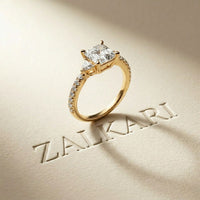 2CTW Elaris Asscher Lab Grown Three Stone Diamond Ring For Her