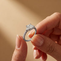 2CTW Elaris Asscher Lab Grown Three Stone Diamond Ring For Her