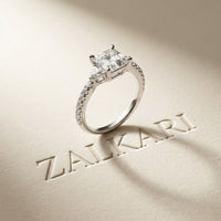 2CTW Elaris Asscher Lab Grown Three Stone Diamond Ring For Her