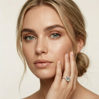 2CTW Emerald Lab Grown Diamond Three Stone Caelora Ring