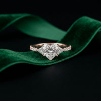 2CTW Heart Lab Grown Diamond Three Stone Virelle Ring
