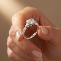 2CTW Heart Lab Grown Diamond Three Stone Virelle Ring