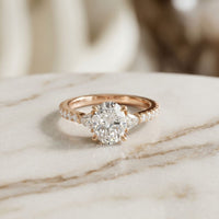 2CTW Elaria Oval Grace Lab Grown Diamond Three Stone Ring