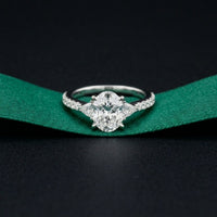 2CTW Elaria Oval Grace Lab Grown Diamond Three Stone Ring